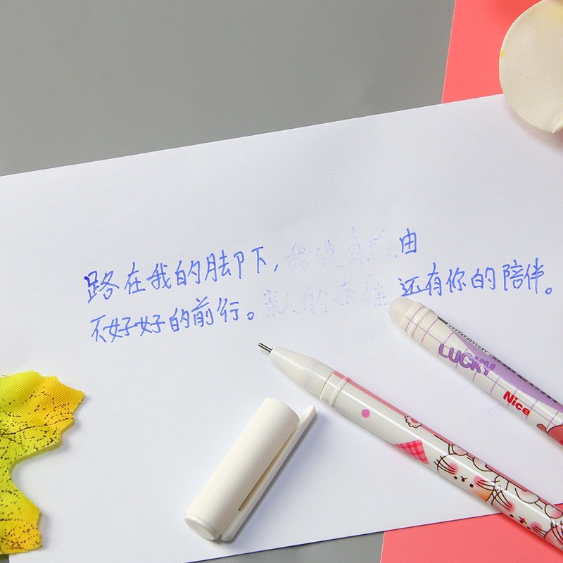 [ECER] Pulpen Hapus Erasable Pen Bolpen Hapus Motif Karakter Pen Hapus Tinta Hitam / Pulpen Gel Tinta Bisa Dihapus Bolpoin Gel Bisa Dihapus Lucu / Ballpoint Lucu Gel Erasable Pen Pena