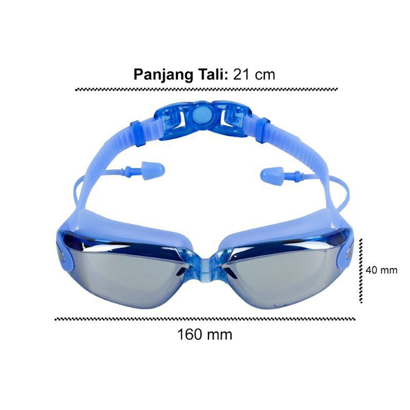 SPEEDS KACAMATA RENANG MIRROR DEWASA ANTI FOG EARPLUNG LX 5000, 7000