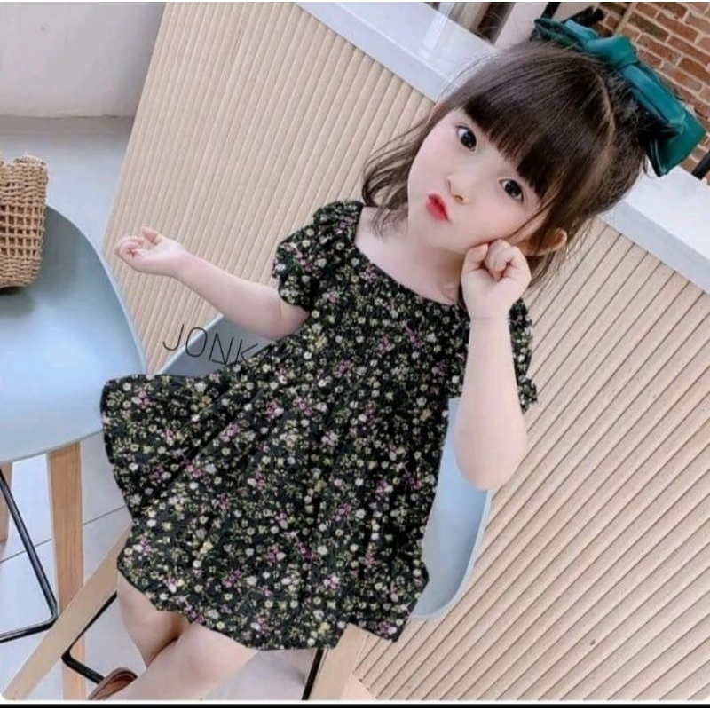 DRESS SMOKE RAYON PREMIUM ANAK DAN DEWASA