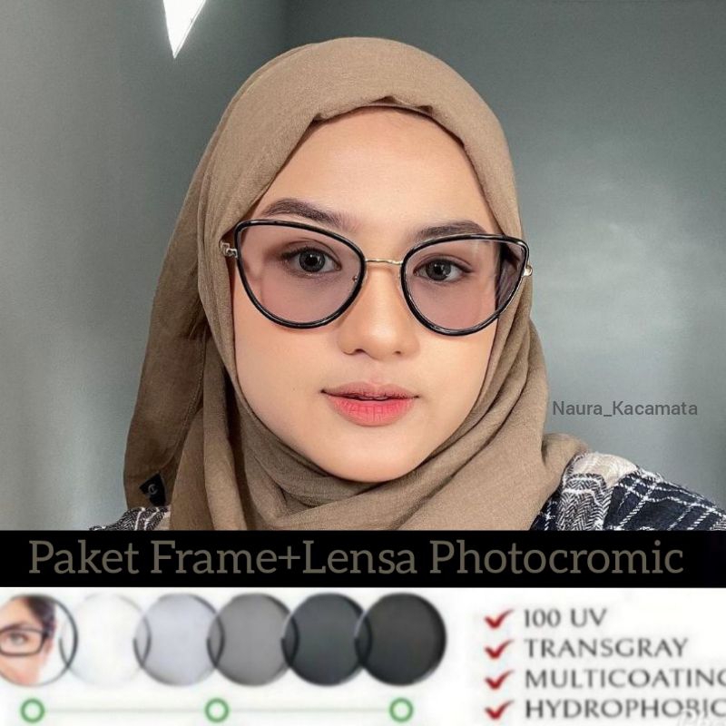 kacamata cat eye|kacamata minus|kacamata Photocromic kode 98525
