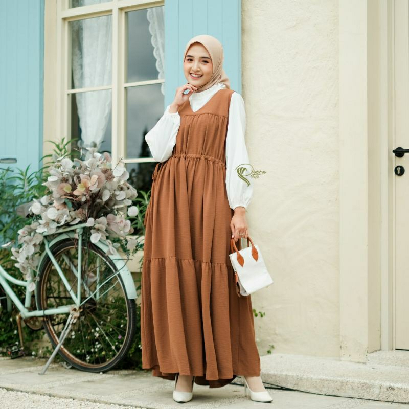 SADA OVERALL DRESS/tanpa iner