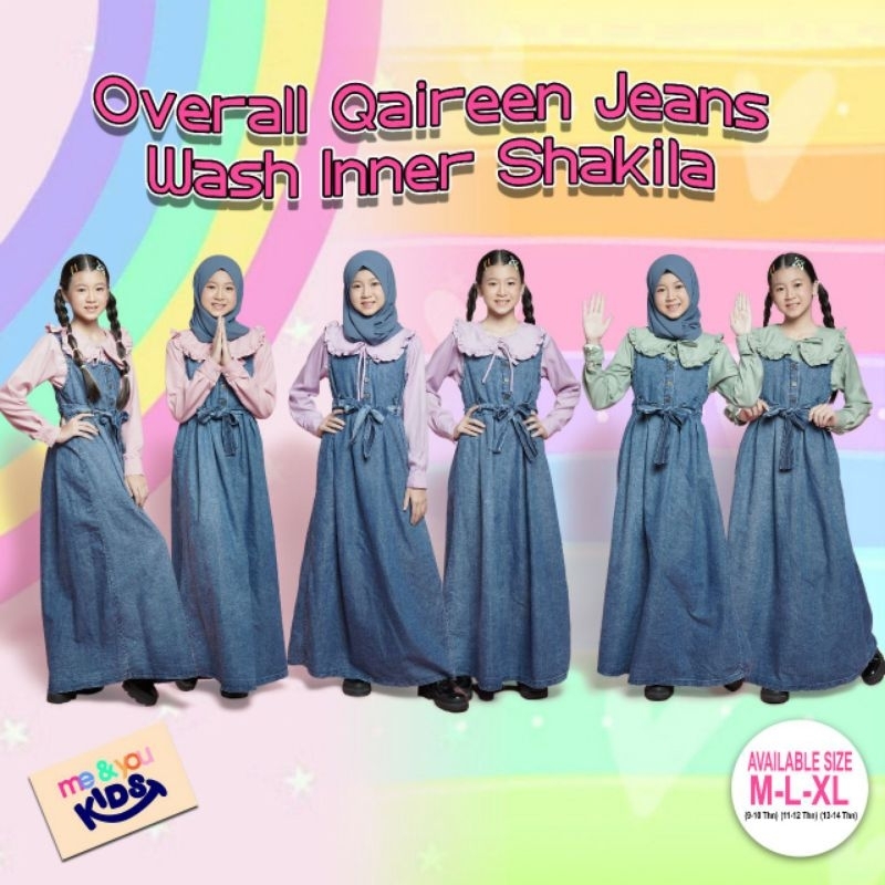 setelan overall jeans/setelan anak tanggung/me and you kids