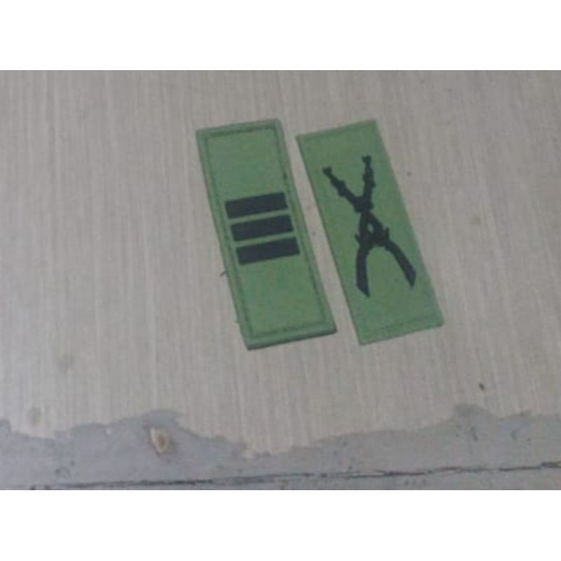 patch rubber pangkat kapten infanteri kerah pdl