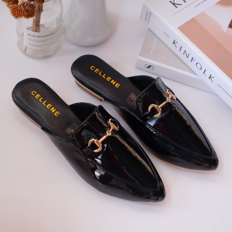 𝐂𝐄𝐋𝐋𝐄𝐍𝐄 Hanea Heels | sepatu wanita mules selop ukuran 37-42 hak 1,5cm