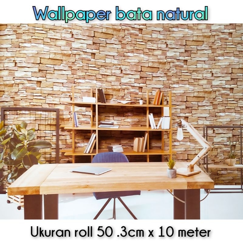 wallpaper batu alam  wallpaper batu bata 3D wallpaper vinil  murah