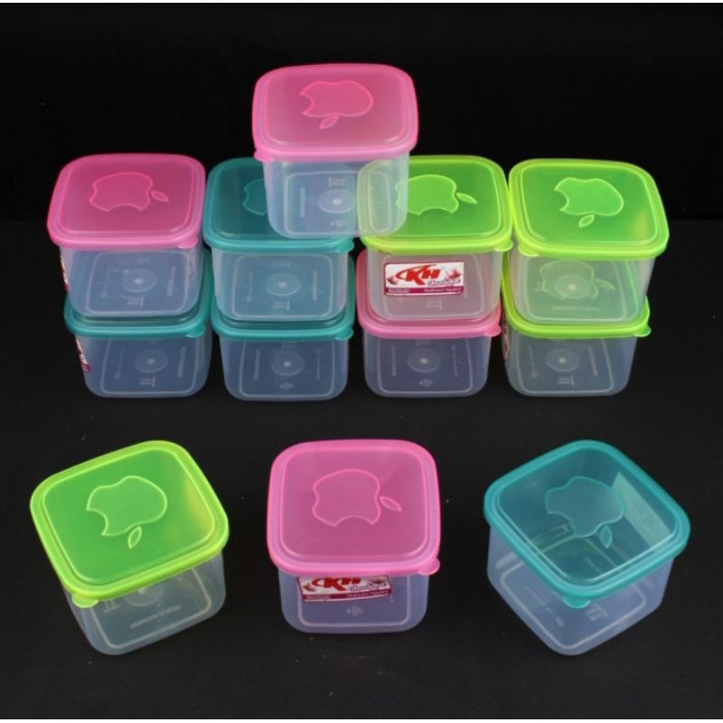 (3 PCS) Toples Plastik Segi Kotak Kecil KH Chantique Square Sealware/Toples