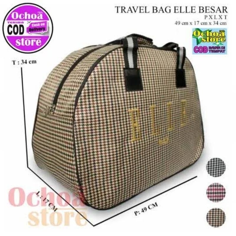 Tas Pakaian Elle paris Motip # Tas TravelBag elle Jinjing # Tas Baju Travel