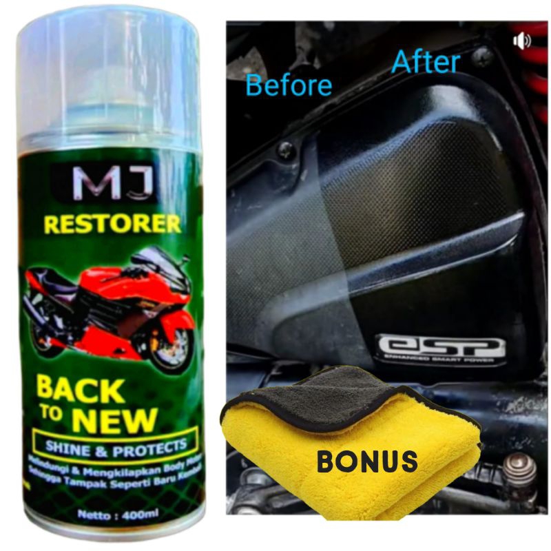 MJ NEW restorer Pengkilap motor /Penghitam kendaraan/motor/mobil/body dofp/glossy/daun talas