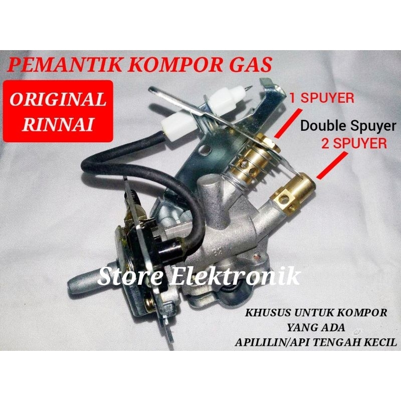 mesin pemantik kompor gas original Rinnai double spuyer untuk kompor Rinnai yang ada apililin/api te