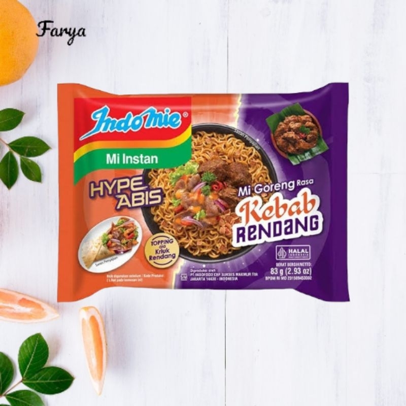 

Indomie goreng hype abis rasa kebab rendang 83gr