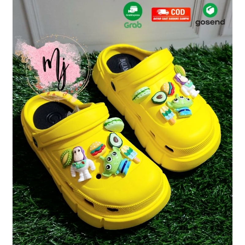 Sandal Jelly Anak Baim Eva Rubber Import Jibbitz Toy Story