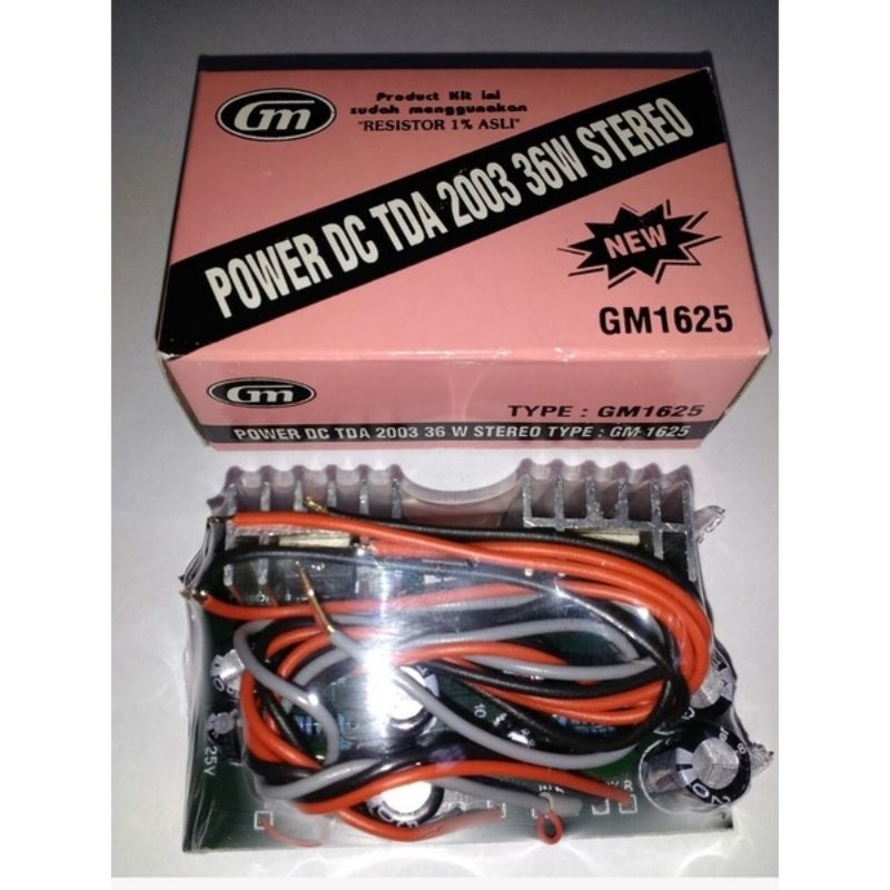 KIT POWER AMPLI STEREO TDA 2003 GM 1625 12VOLT DC