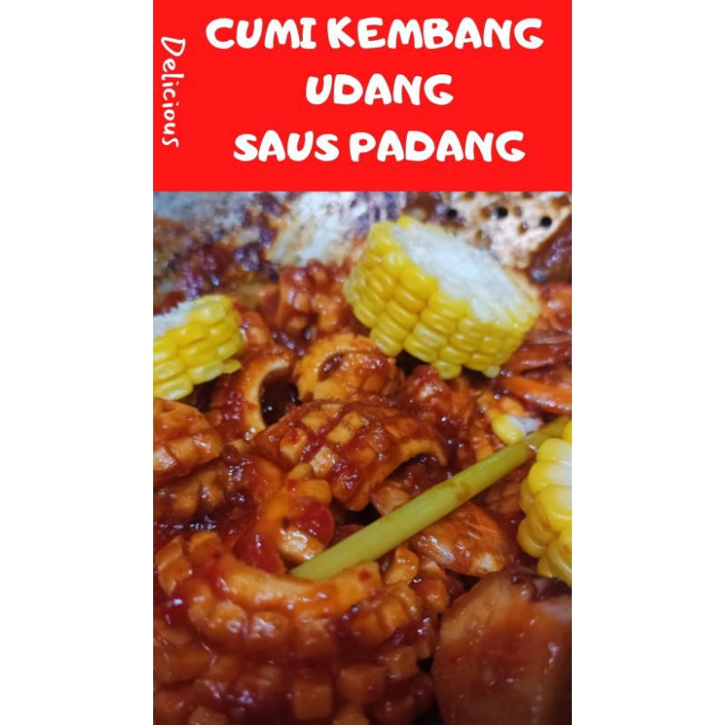 MENU RUMAHAN &quot;CUMI KEMBANG UDANG SAUS PADANG&quot; ( PORSI BESAR 2-3X MAKAN)