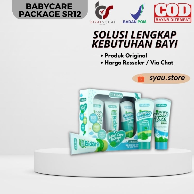 SR12 KIDDOS / DAUN BIDARA ANAK / PERAWATAN BAYI BALITA SR12 KID / BABY CARE PACKAGE DAUN BIDARA / SKINCARE BAYI / LOTION TELON / TELON BIDARA / TELON CREAM