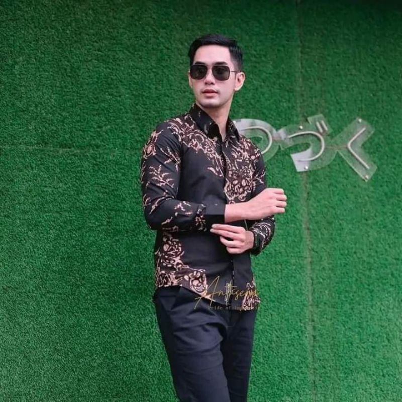 Kemeja Batik Pria Lengan Panjang Baju Batik Pria SLIMFIT Modern premium lapis puring