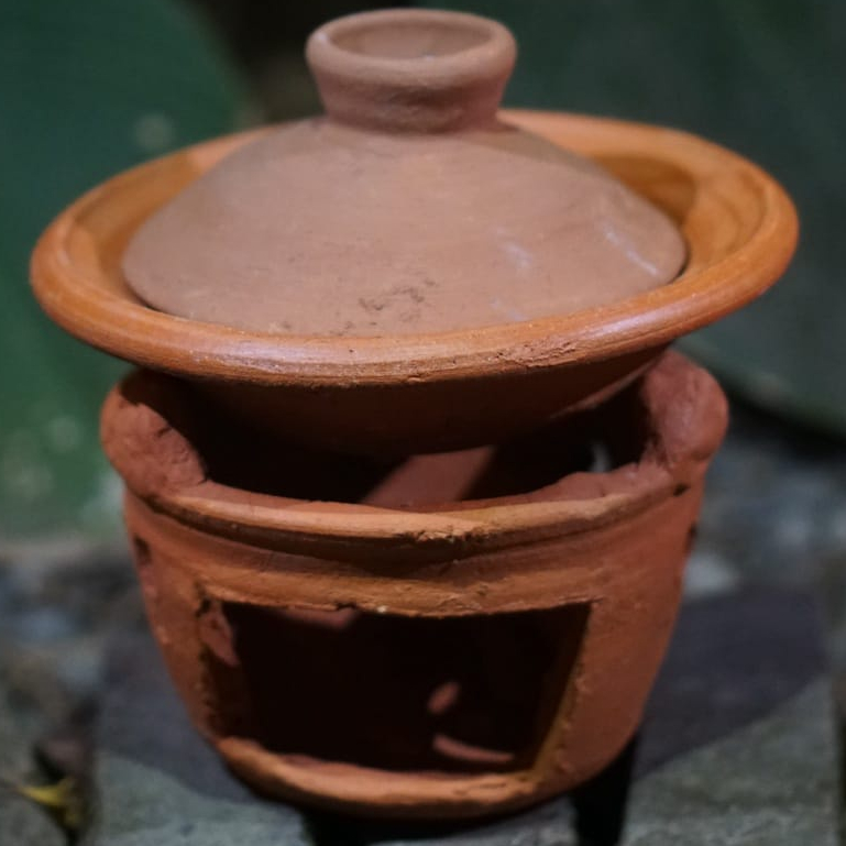 Kompor tanah liat kecil 1 set cetakan serabi Asli berkualitas 100% / tungku / anglo / serabi/