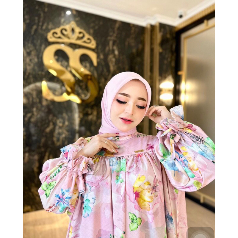 GAMIS BUNGA KUPU KUPU IMPORT BY SHELLASAUKIA ORIGINAL