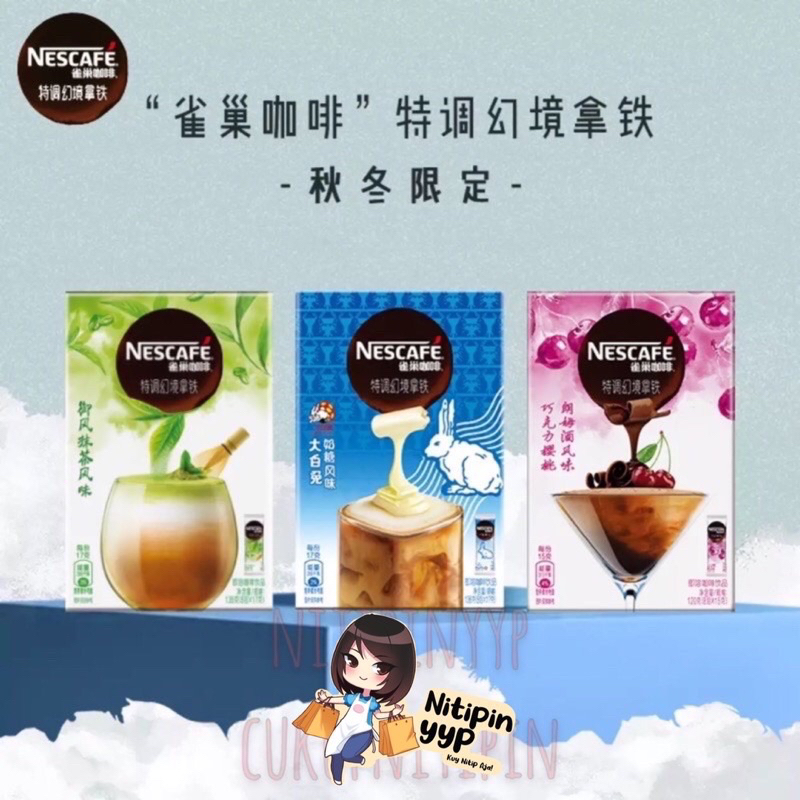 [HRG PER SACHET] Nescafe Coffee Tea / Alley Milk Tea Sachet China - Kopi Sachet Nescafe Alley