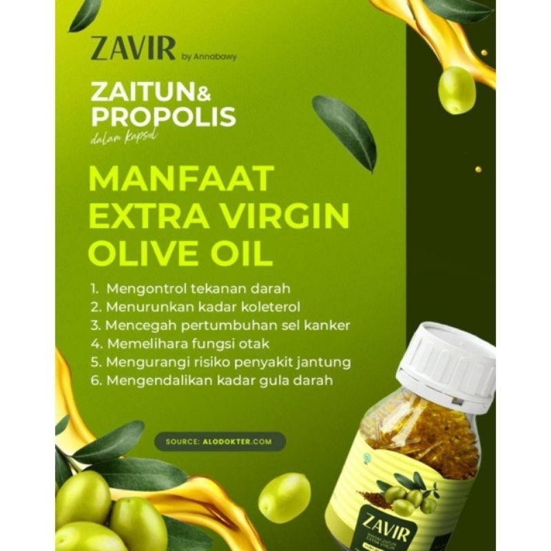 Zavir Minyak Zaitun Plus Propolis 60 kpsl dan 120 kpsl