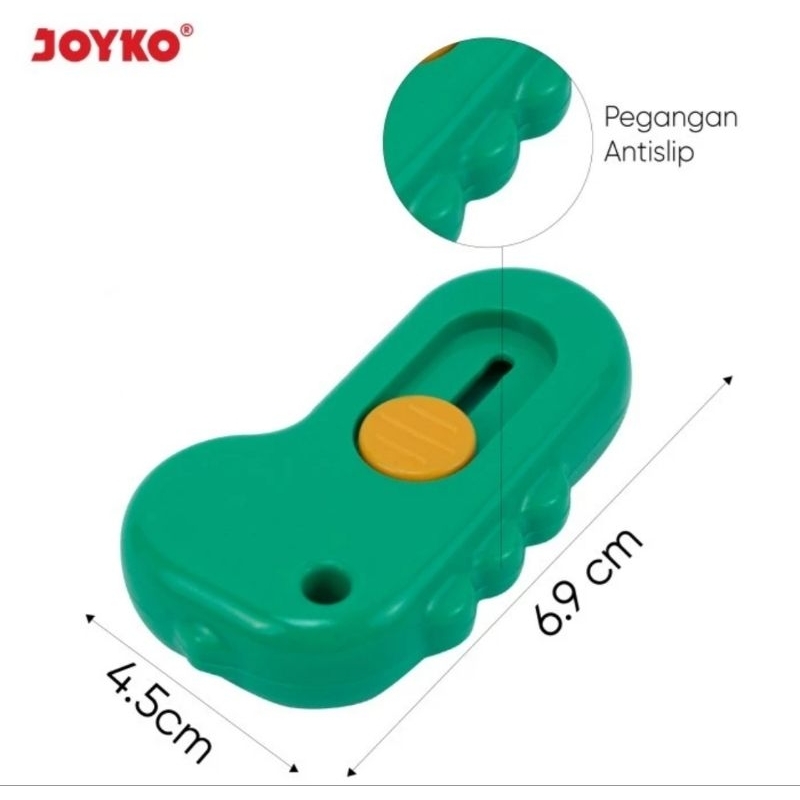 JOYKO CU0509 Mini Cutter Pisau Pemotong Serbaguna / Kater Anak Model Karaker Dino Fanci