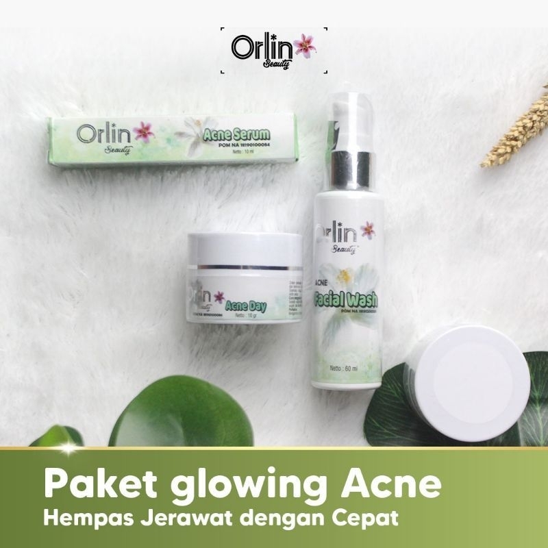 ORLIN BEAUTY paket jerawat / paket acne glowing/ bonus gift cantik