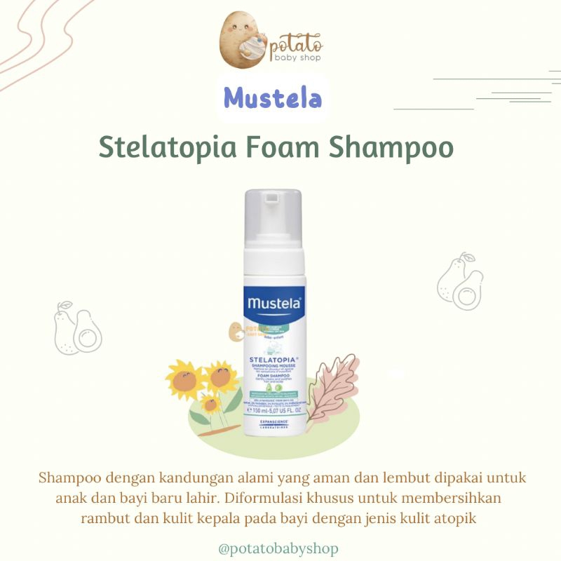 Mustela Stelatopia Foam Shampoo 150ml