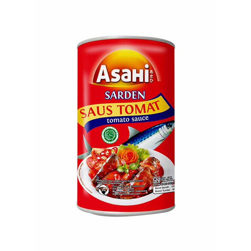 

Asahi Sardines Saus Tomat 155gr / Ikan Sarden Kaleng