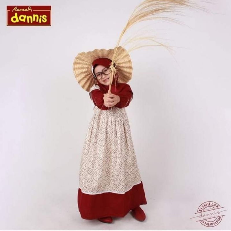 Gamis anak Dannis Ori Maroon