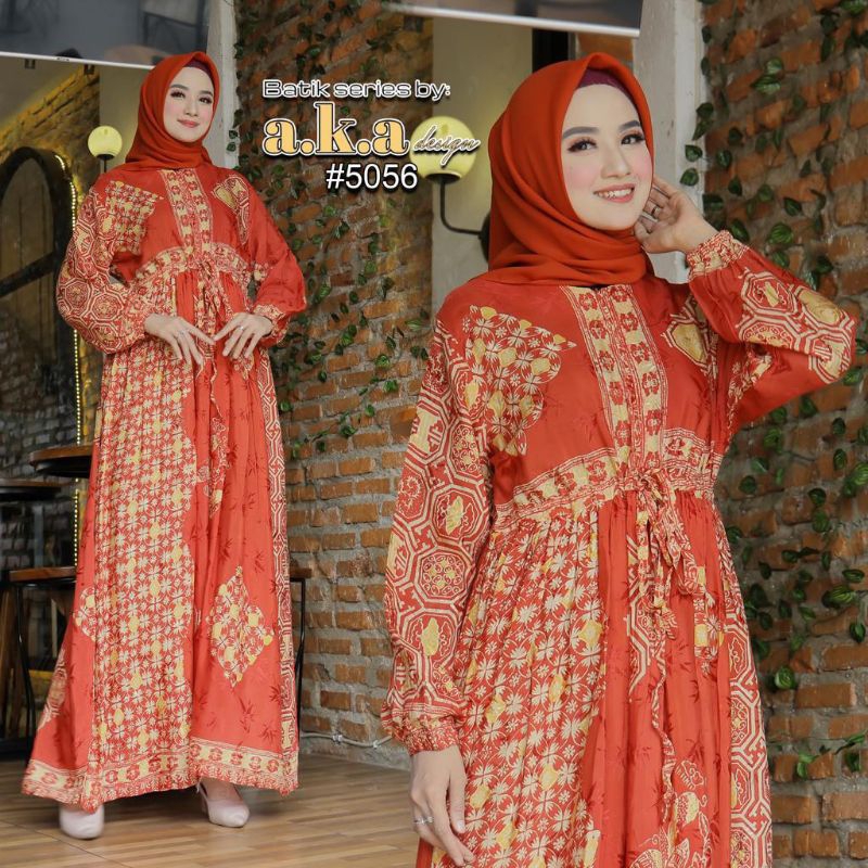 KEBAYA MODERN//KEBAYA ORIGINAL//(5056) Gamis Batik Dobby premium//Kode AKA