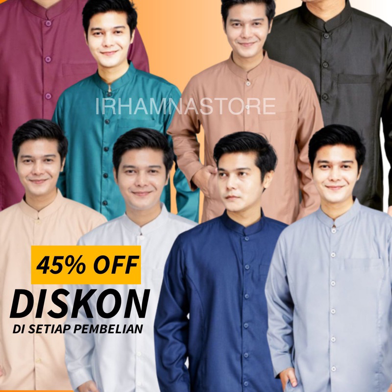 Baju Koko Polos Dewasa Baju Koko Haibah Baju Koko Polos Lengan panjang