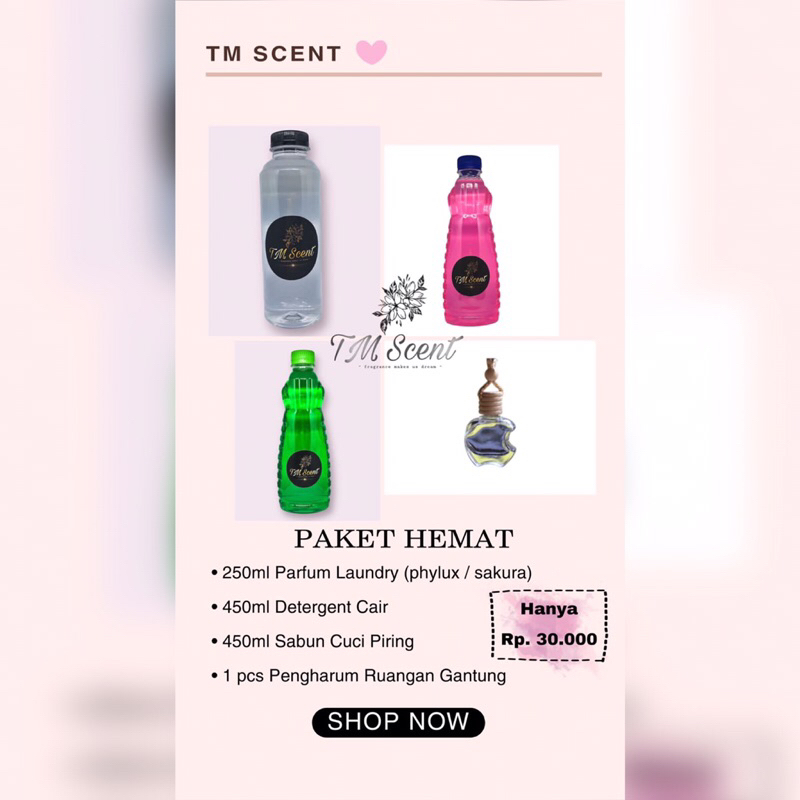 Paket Hemat Parfum Laundry, Detergen, Sabun Cuci Piring