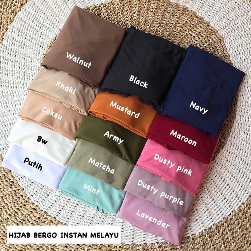 HIJAB BERGO TALI MALAY / BERGO FRENCH MALAY