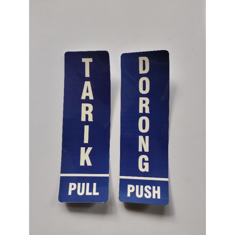 

Stiker Vinyl Tarik Dorong Biru