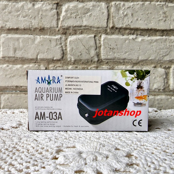 PAKET AMARA AM 03A Mesin Pompa Udara Aerator 1 Lubang AM03A Aquarium Air Pump airpump AM03 A 03 A