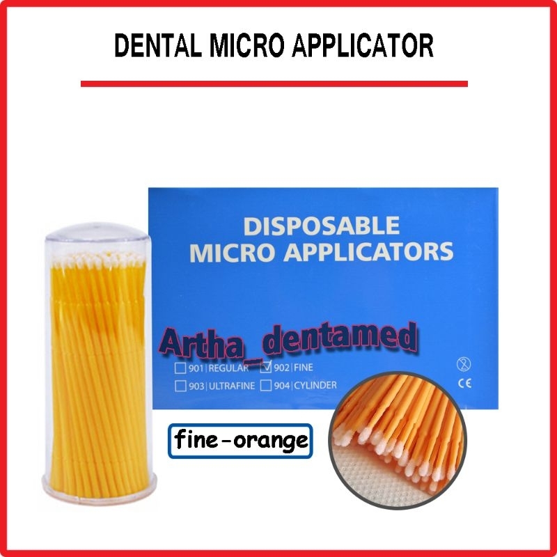 Dental micro aplicator / bonding aplicator / microbrush ( Tabung )