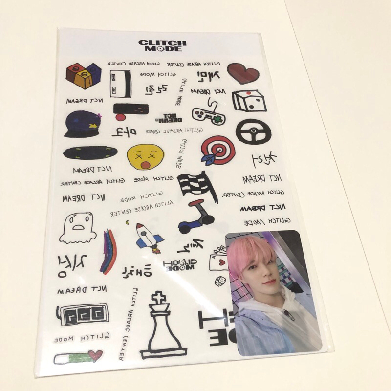 Sealed Tattoo Luggage Removable Sticker Set Jeno - MD Glitch Mode NCT Dream