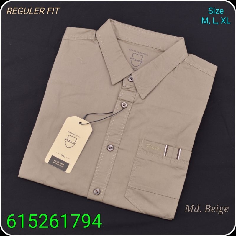 Kemeja Kasual Pria Police Denim Industry 615261794 Lengan Pendek