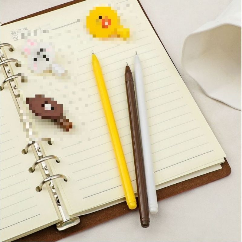 Pena Gel Karakter Beruang Bebek Kelinci Lucu Pulpen Tinta Hitam Alat Tulis Sekolah Kantor Terlaris