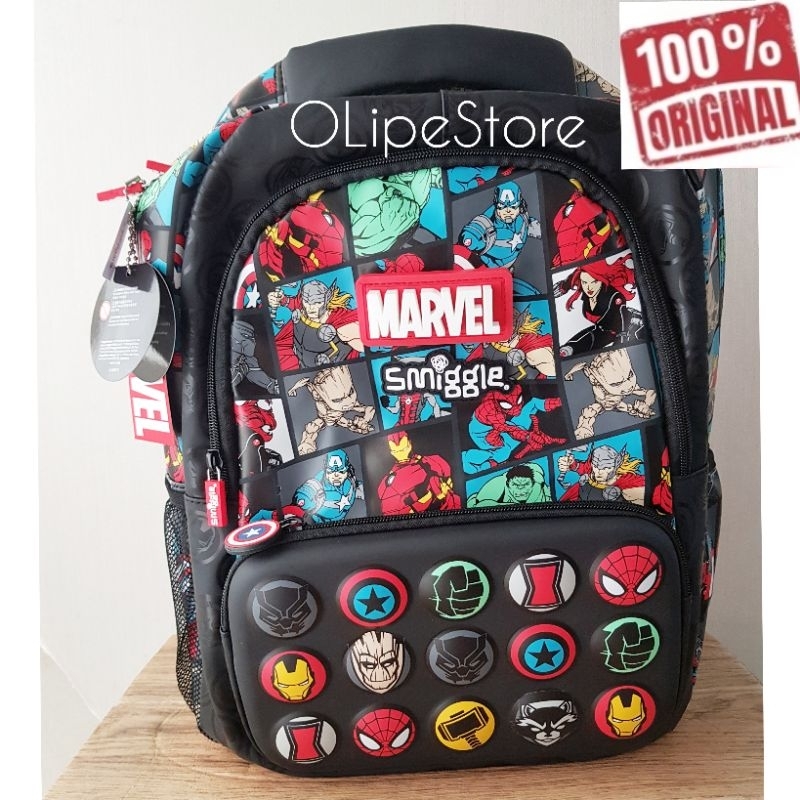 SMIGGLE - Marvel Classic Backpack Tas Sekolah Ransel Smiggle Marvel