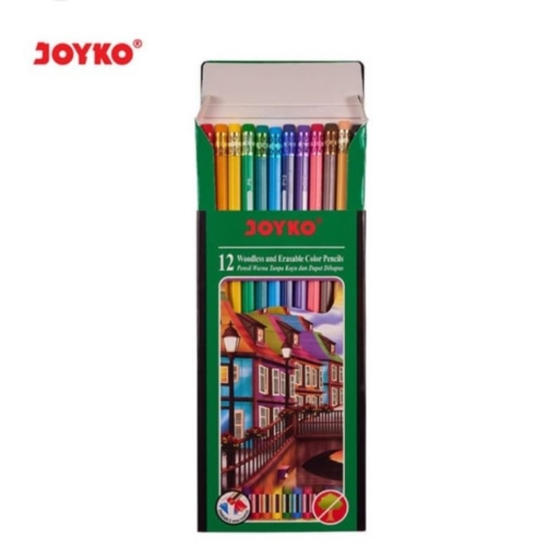 

(1pcs) Pensil warna joyko bisa di hapus / eresable CP-109 12 warna