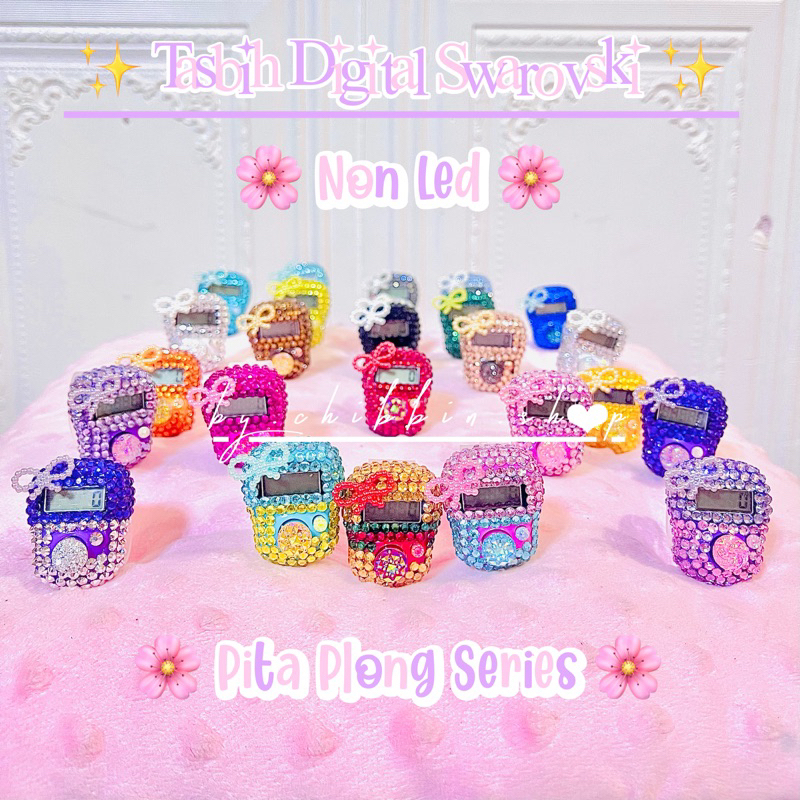 Tasbih Digital Swarovski Pita Plong / Tasbih Digital Cantik / Alat Dzikir