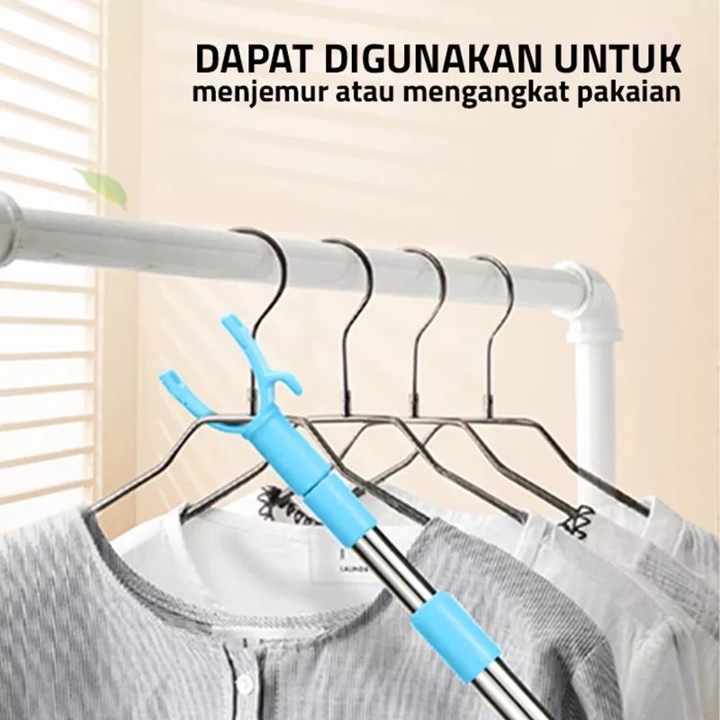 Alat Pembersih Rumah Kaca Jendela Alat Pel 4in1 Serbaguna Cleaning Kit Blue