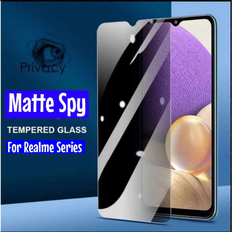 MATTE SPY Realme 6 6i 6S 6 PRO 5 5i 5S 5 PRO 3 3i 3 PRO 2 2 PRO 1 Tg Anti Spy Privacy / Matte Anti Minyak / Anti Gores / Anti Glare / Screen Guard