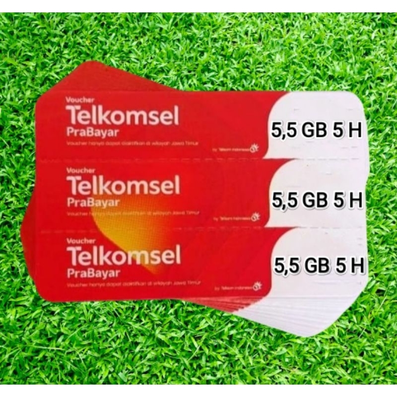 Voucher Telkomsel 5,5 GB 5 Hari Fisik