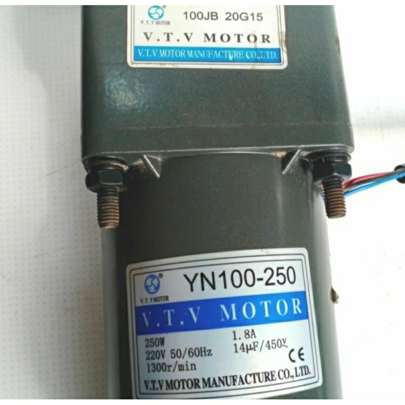 Ac Motor Gearbox 220V Ratio 1:20 250W 65Rpm