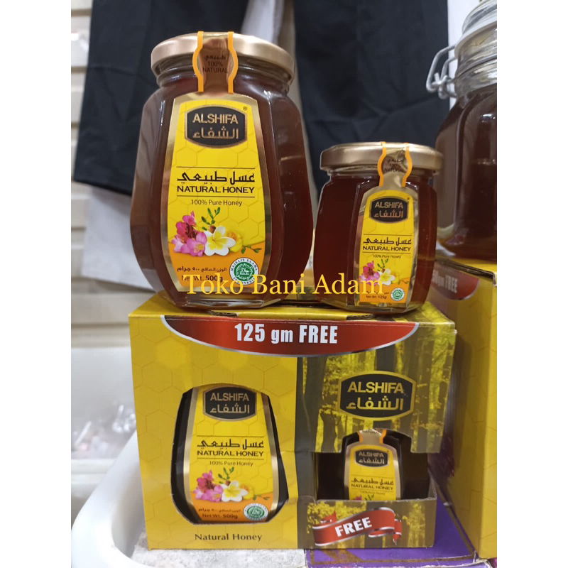 

[tidak pakai dus] Paket Madu Al Shifa 500 gr FREE 125 gr Original Arab Asli Natural Honey