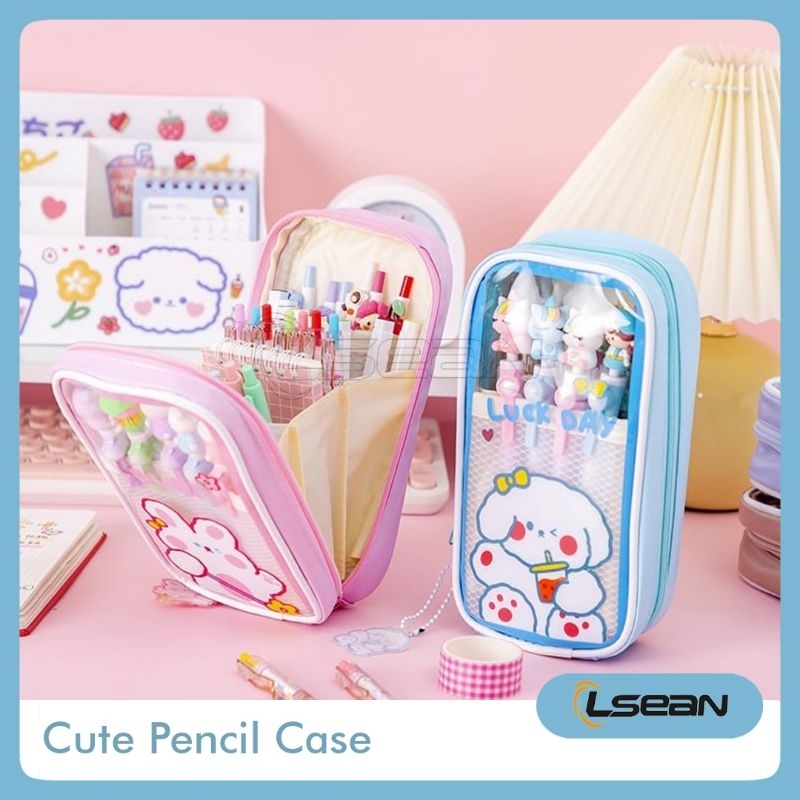 

Tempat Pensil Motif Kartun Lucu Korea Multilayer Anti Air Stationery Case