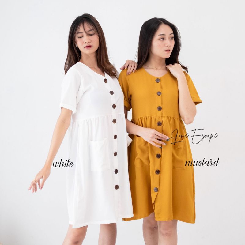 Vivian Midi Lady Crush Premium Dress Casual Wanita