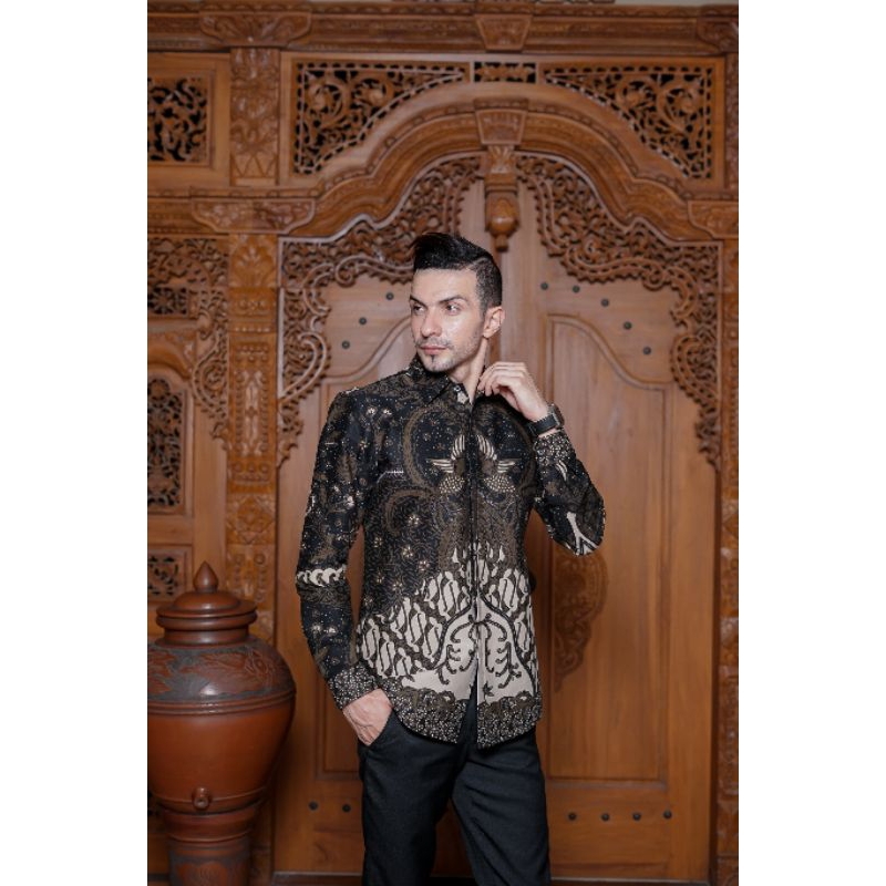 GURDARAJA Kemeja batik solo premium SLIMFIT lengan panjang full furing