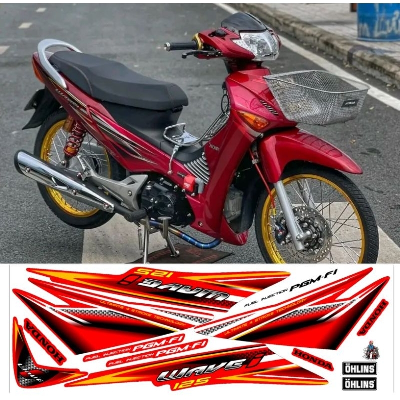striping stiker supra x 125/stiker wave 125
